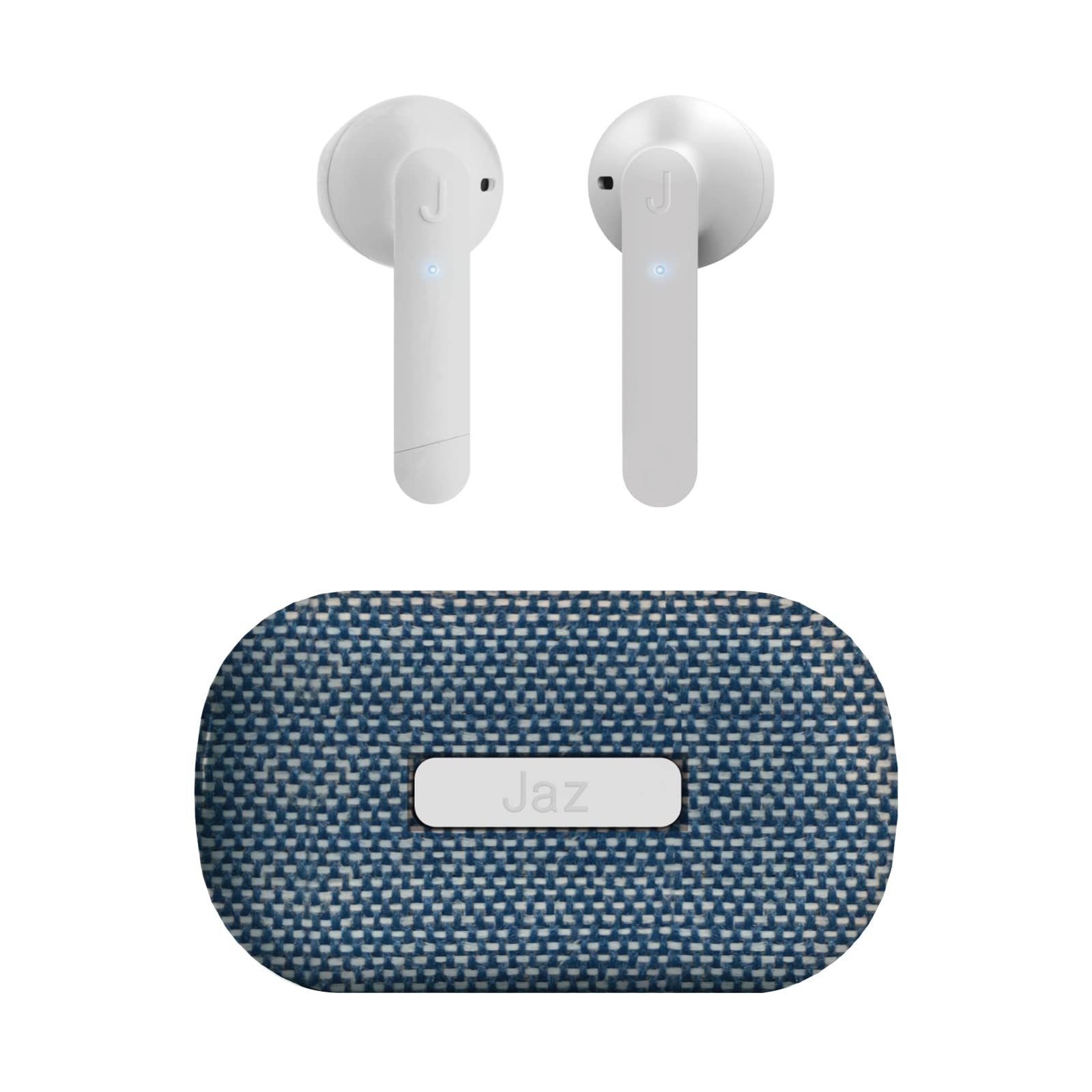 JAZ SBS TWS austiņas - True Wireless, HD mikrofons, ENC trokšņu slāpēšana, tekstila uzlādes paliktnis, USB-C kabelis