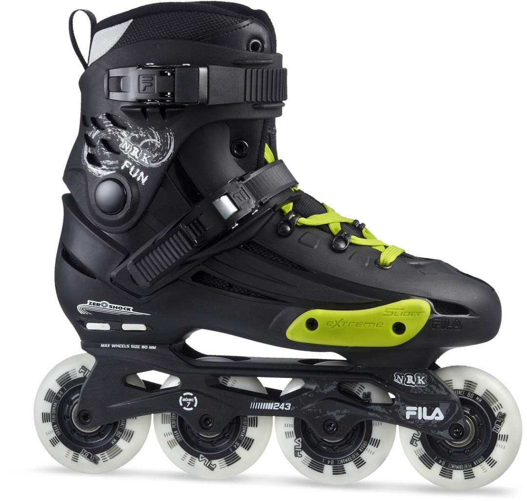 Inline skrituļslidas FILA SKATES NRK Fun Unisex, melna/dzeltena/fuksīna, 40.5