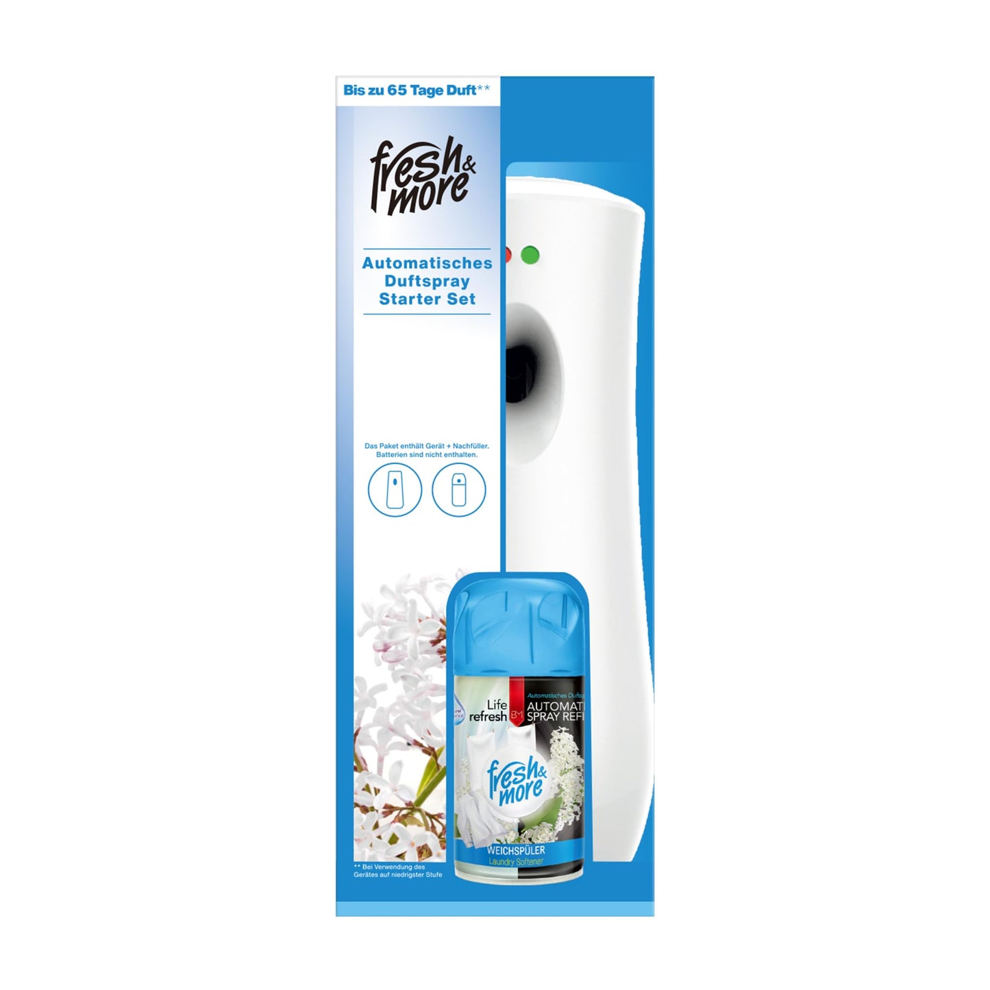 Automātiskais gaisa atsvaidzinātāja dozators Fresh & More ar veļas mīkstinātāja aromātu, 250ml