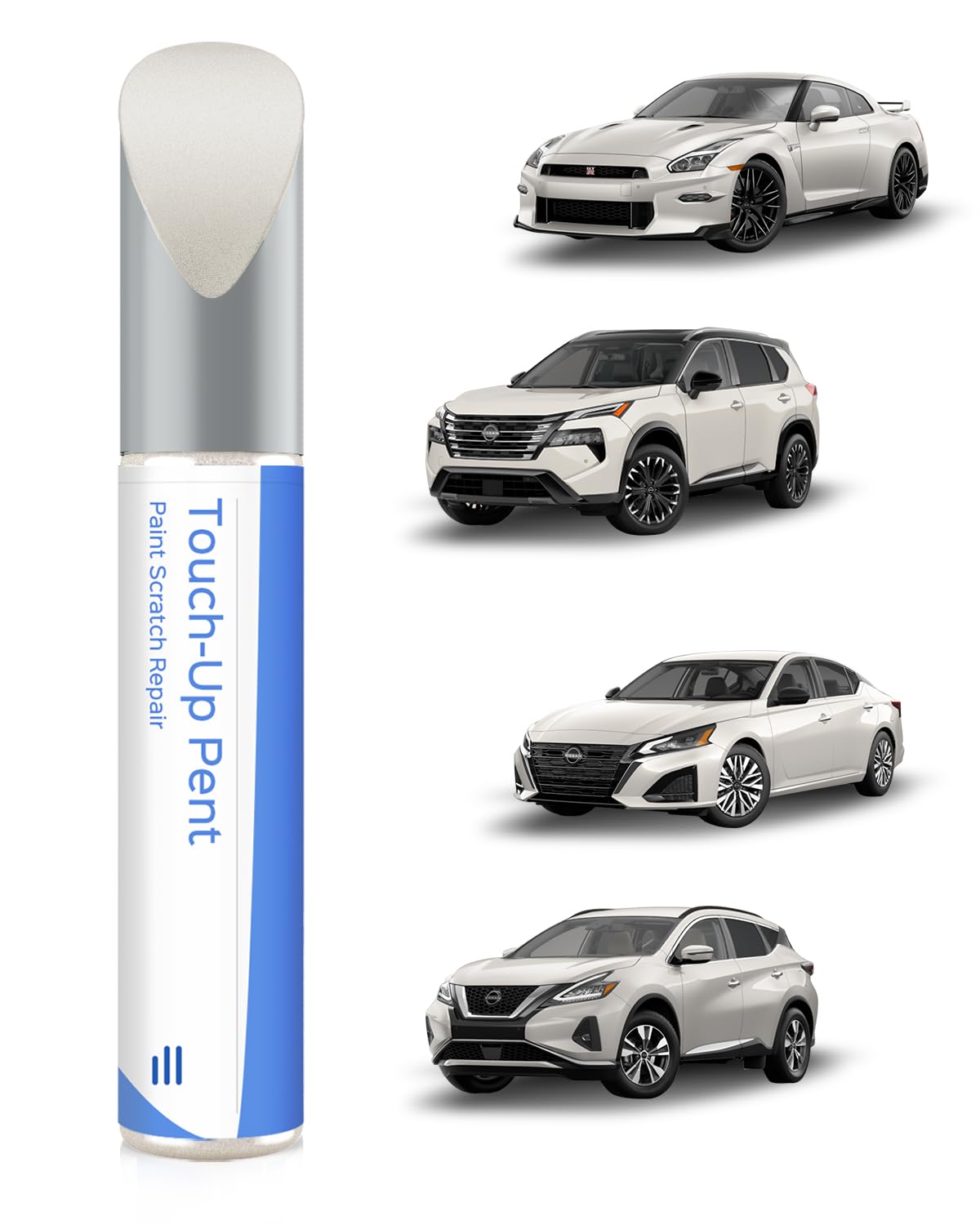 Auto krāsa zīmulis QAB Pearl White Tricoat Nissan – precīza atbilstība skrāpējumiem un šķembām