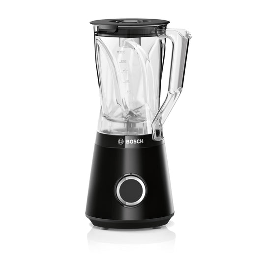 Bosch VitaPower 4 MMB6141B - augstas kvalitātes nerūsējošā tērauda asmeņi, 1,5l Tritan trauks, 1200 W, melns.