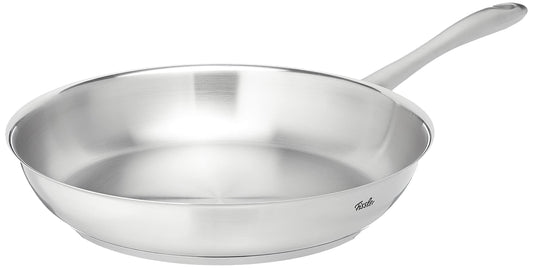 Fissler Catania - 28 cm stainless steel sauté pan with uncoated handle, perfect for crispy frying, compatible with all cooktops.