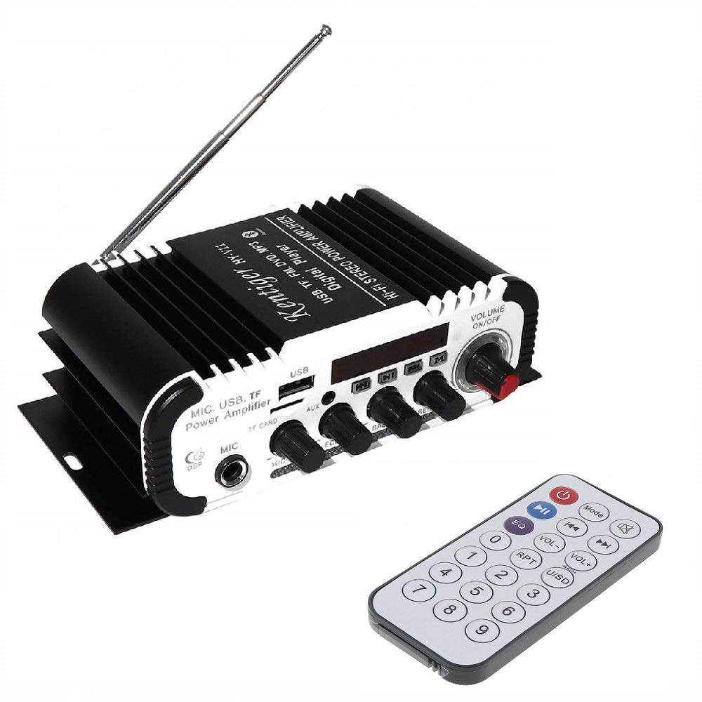 Auto audio pastiprinātājs DollaTek Kentiger HY-V11 2CH Hi-Fi Bluetooth FM stereo radio atskaņotājs ar USB, DVD, MP3 ieeju auto un motociklam