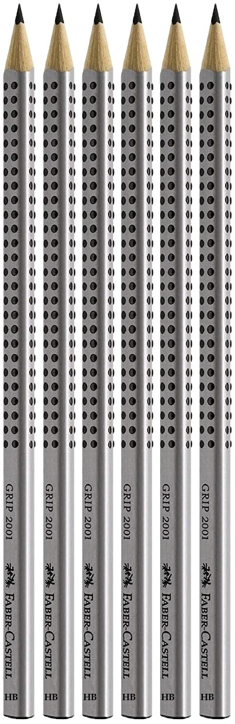 Zīmuļu komplekts Faber-Castell Grip 2001 HB, 6 gab.