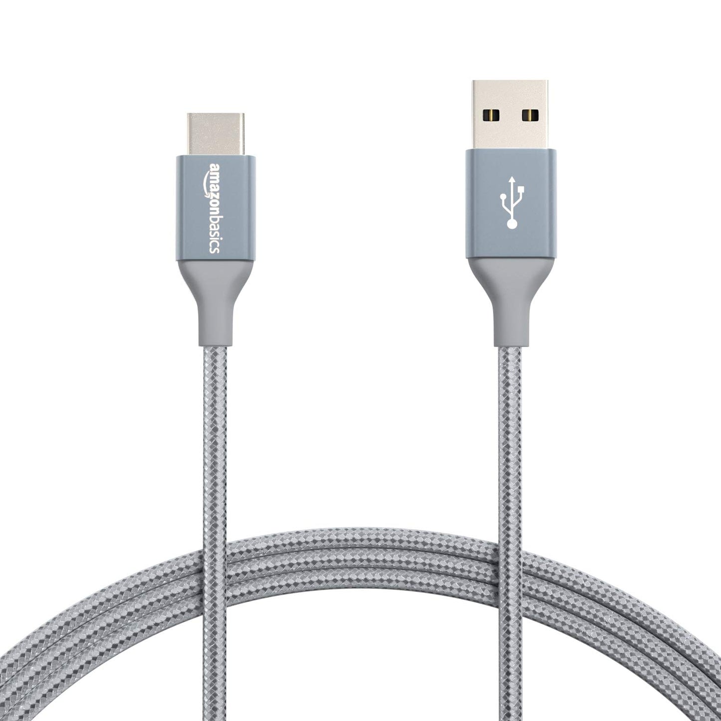 0 ātrās uzlādes kabelis, neilona pinums, 480 Mbit/s, USB-IF sertificēts, 1,8 m, tumši pelēks
