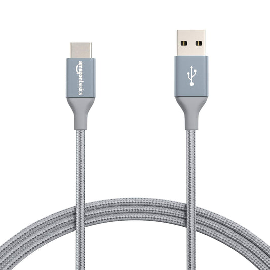 0 ātrās uzlādes kabelis, neilona pinums, 480 Mbit/s, USB-IF sertificēts, 1,8 m, tumši pelēks