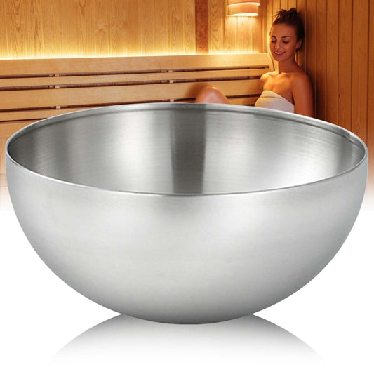 Saunas iztvaicēšanas trauks Extra Groß Ø15cm Edelstahl, aromterapijas trauks saunai, ugunsdrošs, piemērots saunas kristāliem un mentola kristāliem, Silver