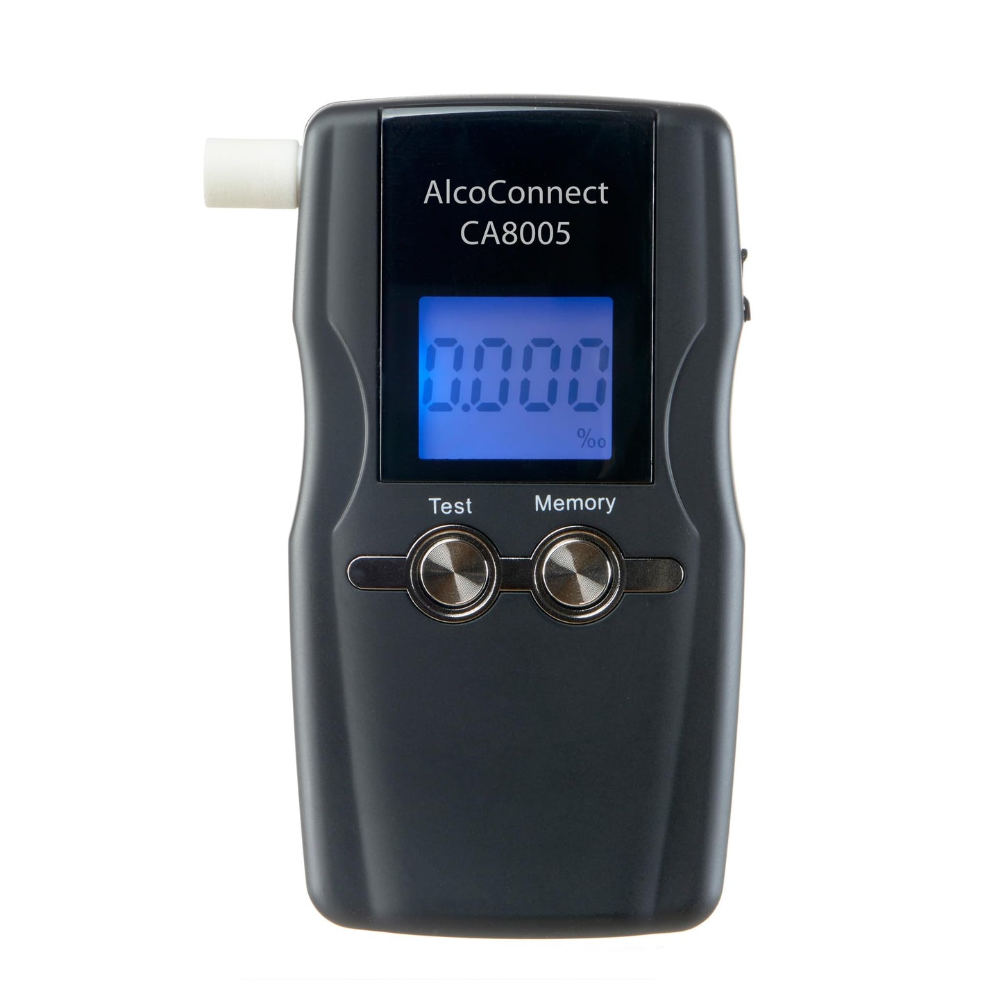 Trendmedic alkohola testers AlcoConnect CA8005-TM9500 / mobilais elpas alkohola mērītājs ar elektroķīmisko sensoru / Professional Fuel-Cell-Sensor | 5 mērījumu atmiņas vietas | *POLIZEIGENAU