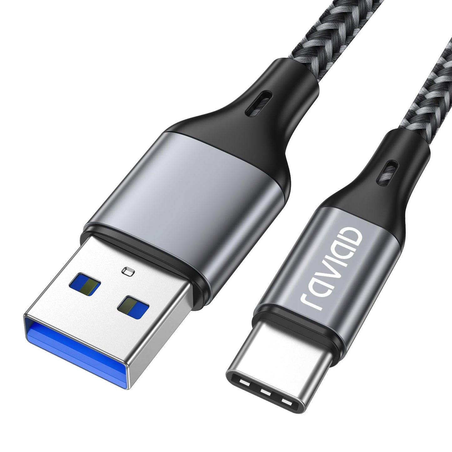 USB C kabelis 1M, RAVIAD USB 3.0 ātrās uzlādes un datu pārraides kabelis, 5Gbps