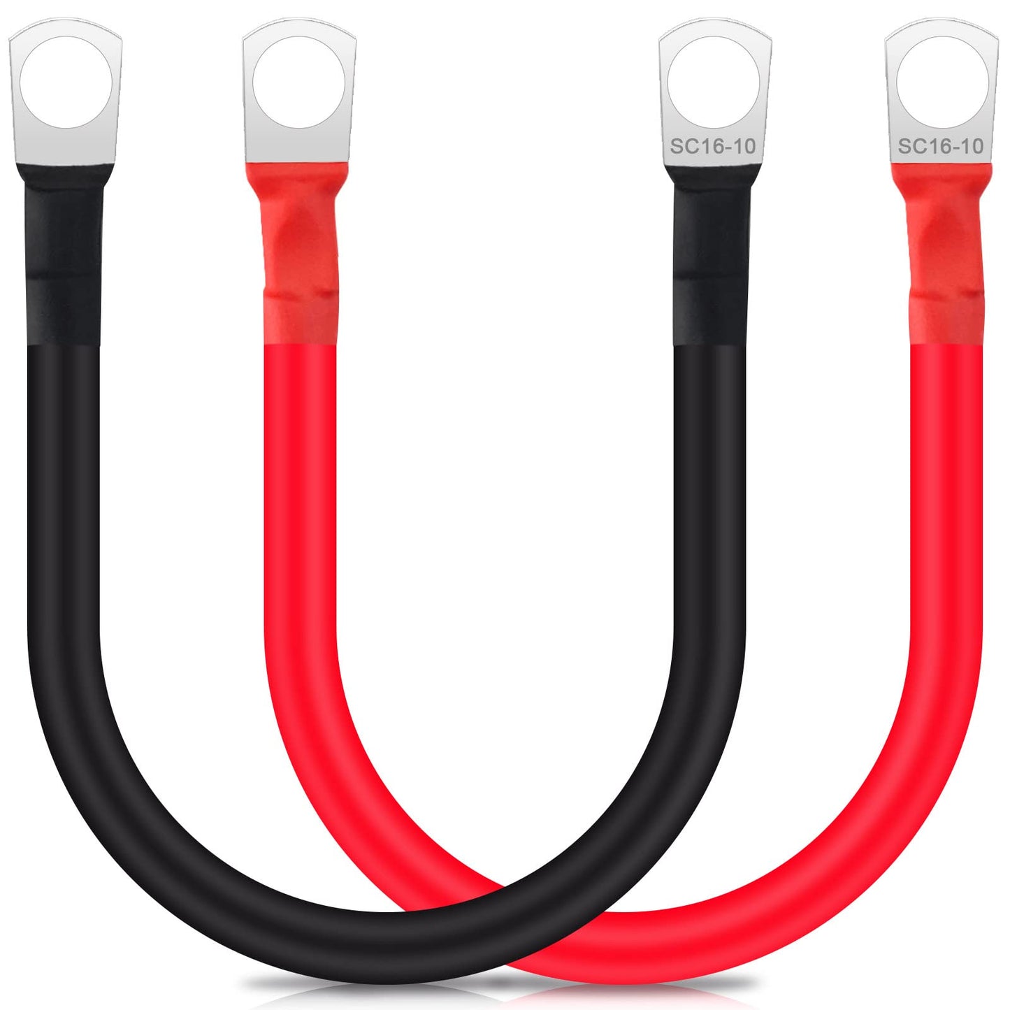 Akumulatora kabelis Bolatus 15cm 5WAG/16mm² 12V vara kabelis ar SC16-10 gredzenveida spailēm