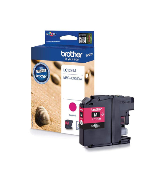Brother LC12EM original ink cartridge - magenta, high-quality print, 1 pack, compatible with Brother printers.