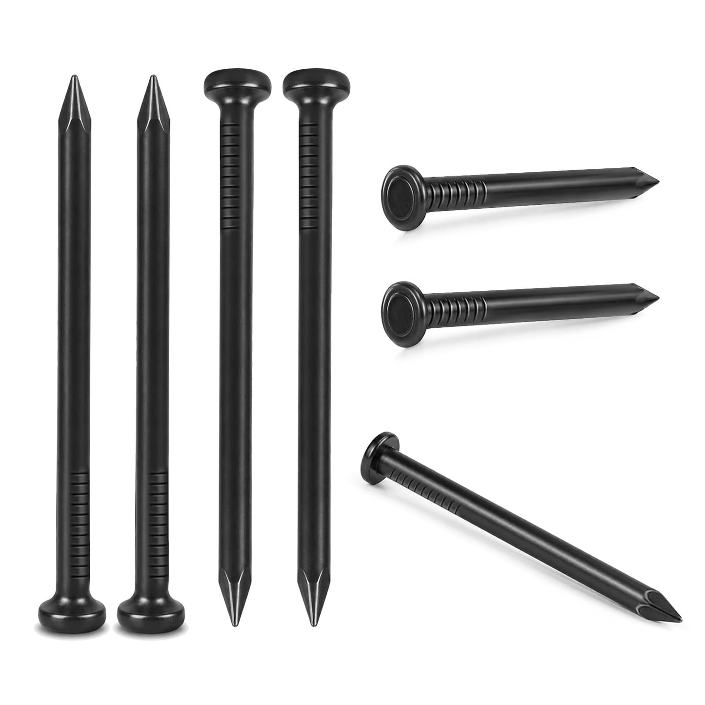 PDKKFF 120 gab. tērauda naglas 20mm, naglas betona sienām, melni cinkotas