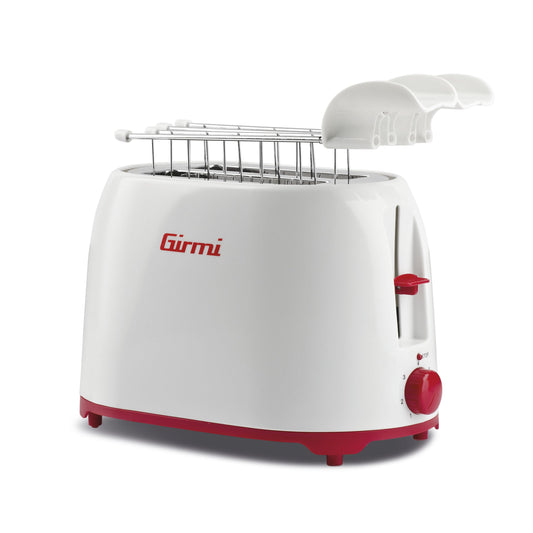 Girmi TP10 tosteris, plastmasa, balts/sarkans