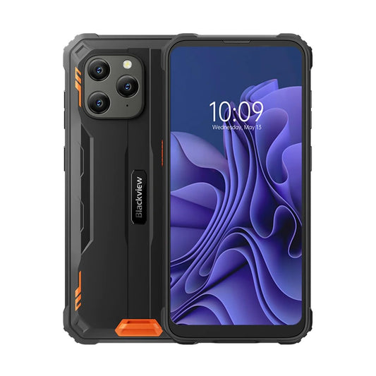 Blackview BV5300 Pro - 4GB RAM, 64GB storage, durable design, vibrant orange color, ideal for everyday use.