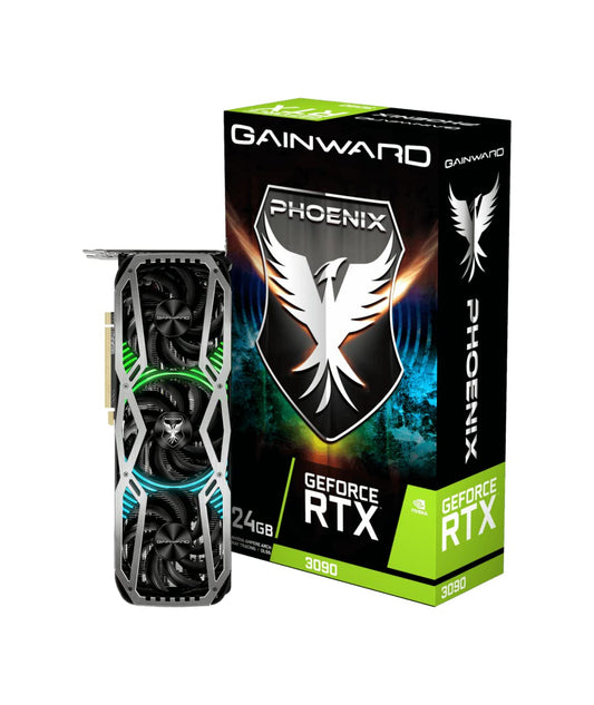 Gainward PCIe GeForce RTX3090 24GB Phoenix - High-performance graphics card with advanced cooling and ray tracing technology.