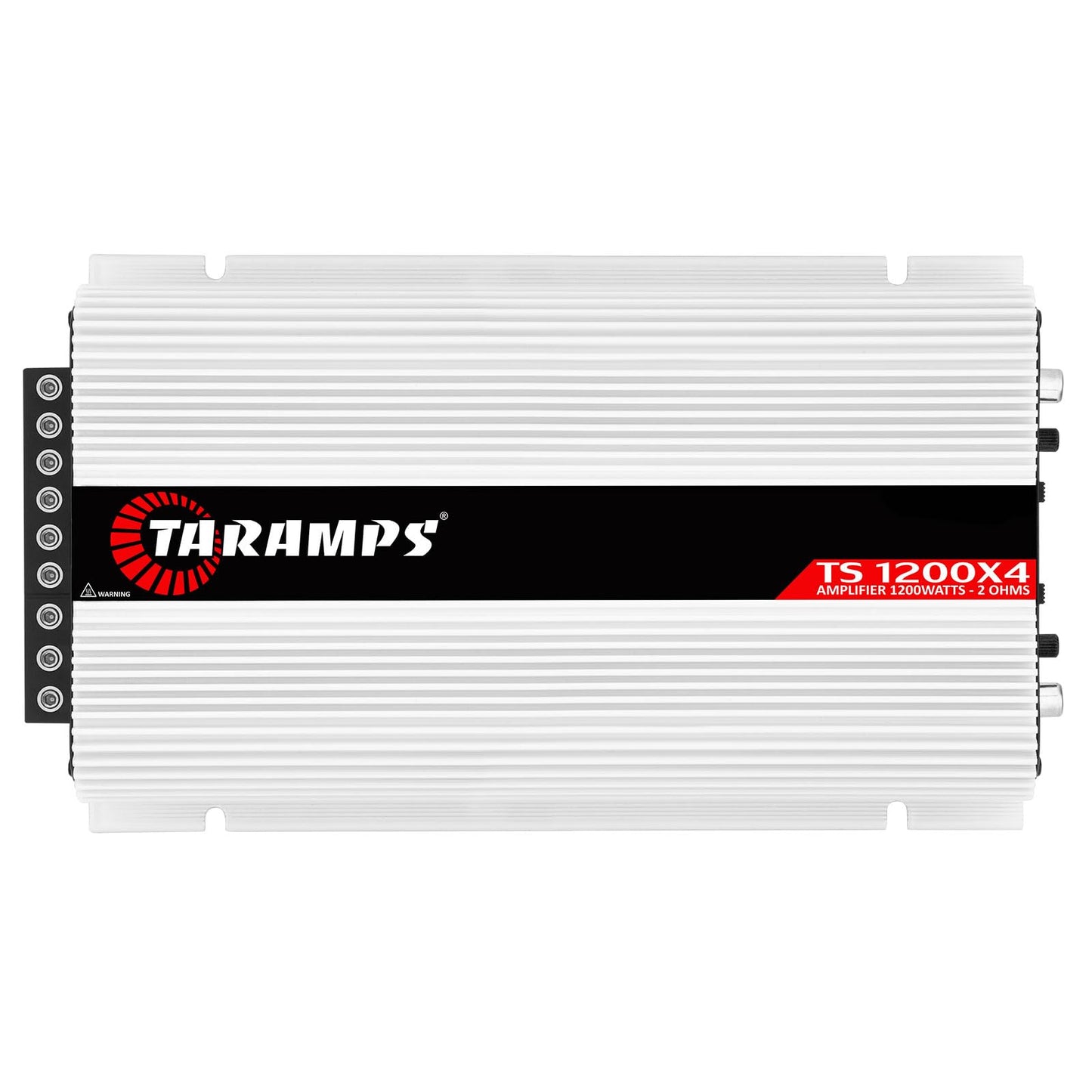 Auto audio pastiprinātājs Taramps TS 1200X4 1200W RMS pie 2 Ohm, 4 kanāli, 2 kanālu tiltošana, Full Range, fiksēts RCA ieejas kabelis, Class D