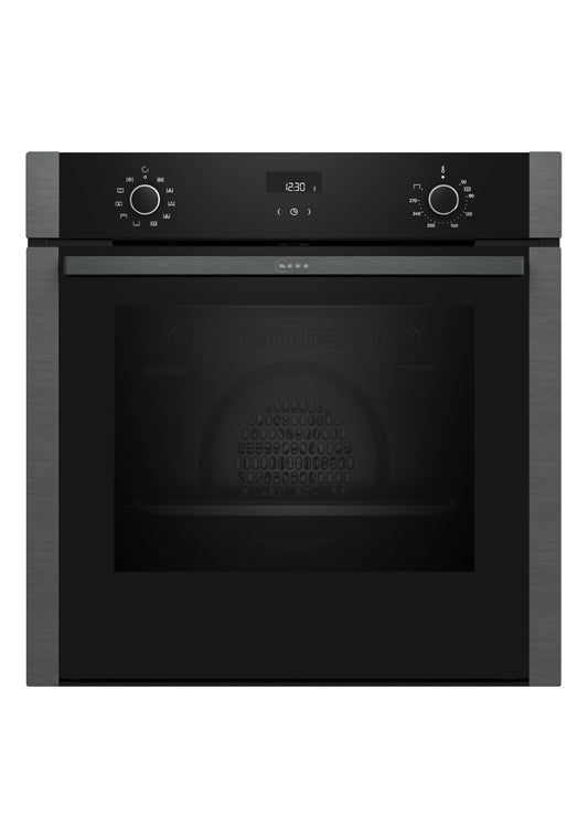 Iebūvējamā cepeškrāsns NEFF B4ACE2AG3 N50, 60 x 60 cm, Made in Germany, LCD displejs, Slide and Hide durvis, 3D karstais gaiss, CircoTherm, bērnu drošības slēdzene, ātrā uzkarsēšana, Graphite-Grey