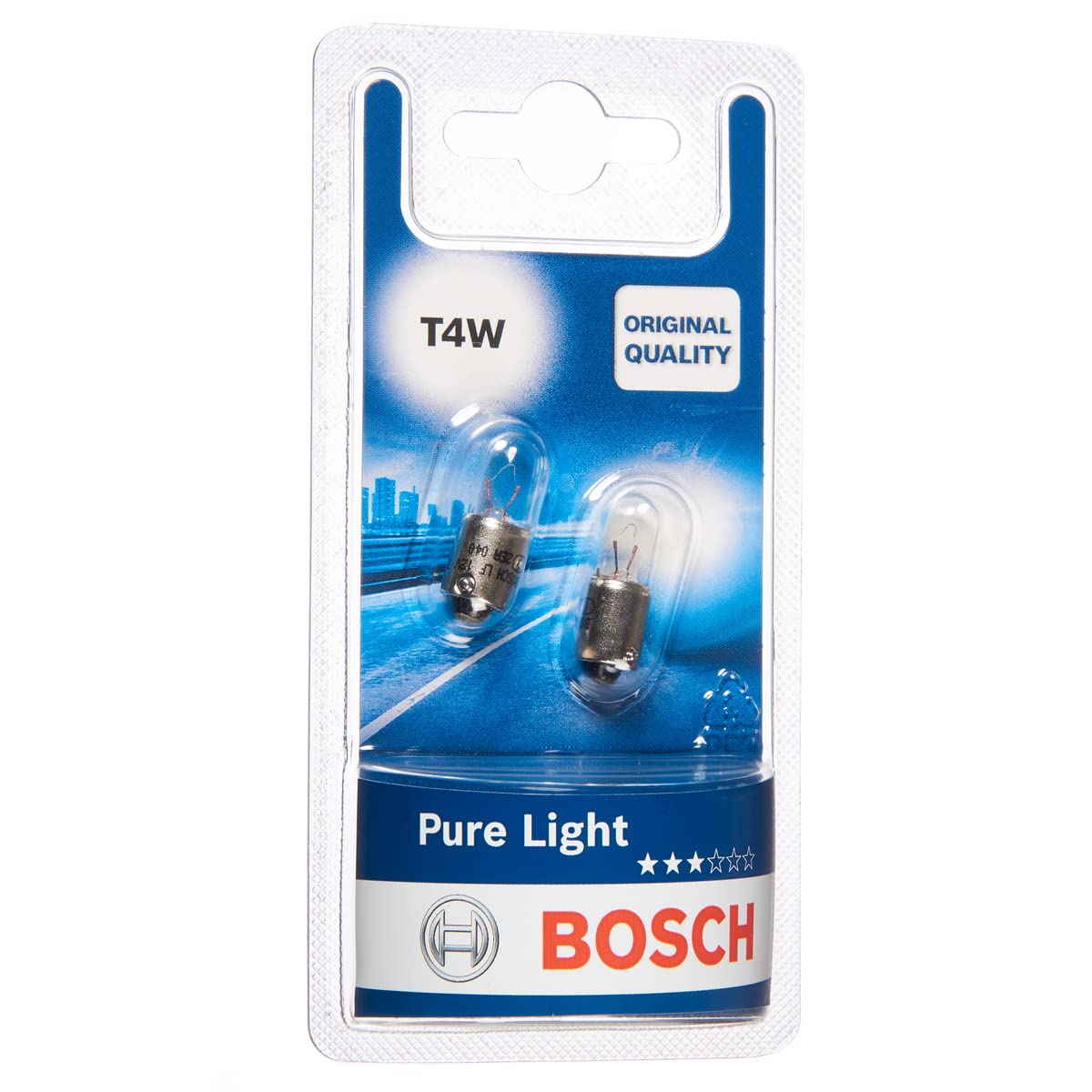 Bosch T4W lampa Pure Light 12V 4W BA9s (2 gabali)