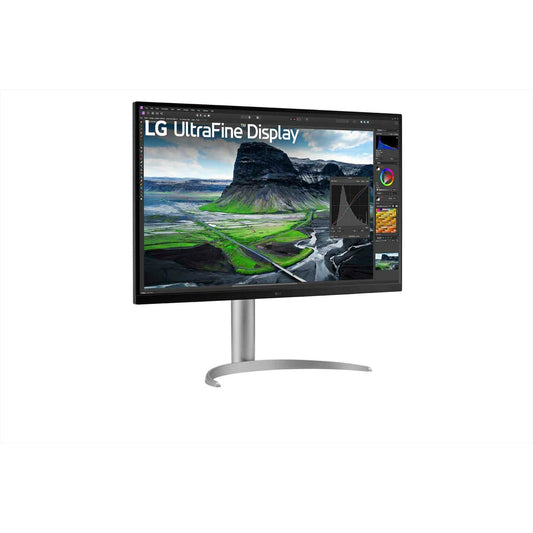 LG Ultrafine™ 32UQ850V-W - 32" 4K UHD monitor, IPS panel, 5 ms response, HDR400, DCI-P3 98%, FreeSync, adjustable height.