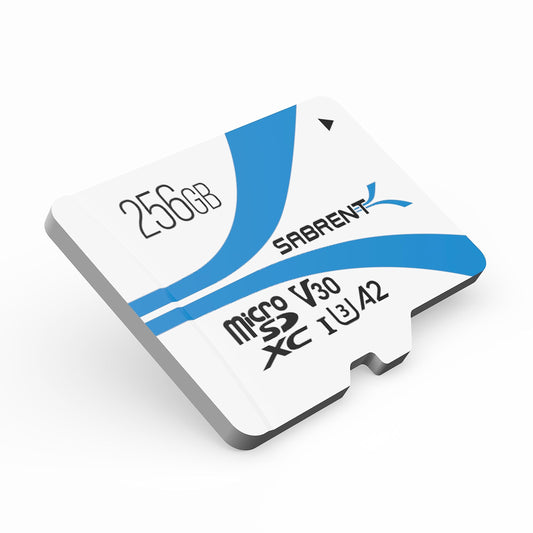SABRENT Micro SD karte 256GB V30, SD karte UHS-I A2, atmiņas karte MicroSDXC, Class 10, U3, Full HD & 8K UHD karte, līdz 100MB/s (SD-MQ30-256)