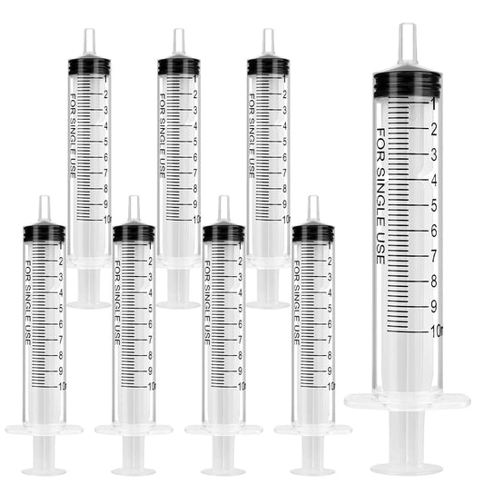 OFFCUP plastmasas šļirces, 8 gab. vienreizējās lietošanas šļirces 10ml, barošanas šļirce, plastmasas tūbiņa, mazu mājdzīvnieku barošanai, motoreļļai vai bremžu šķidrumam [nav medicīniskai lietošanai]