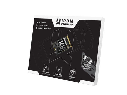 goodram Irdm Pro Nano SSD - 512GB, PCIe Gen. 4 x4, 5100 MB/s read, 4600 MB/s write, compact 2230 format for consoles, laptops