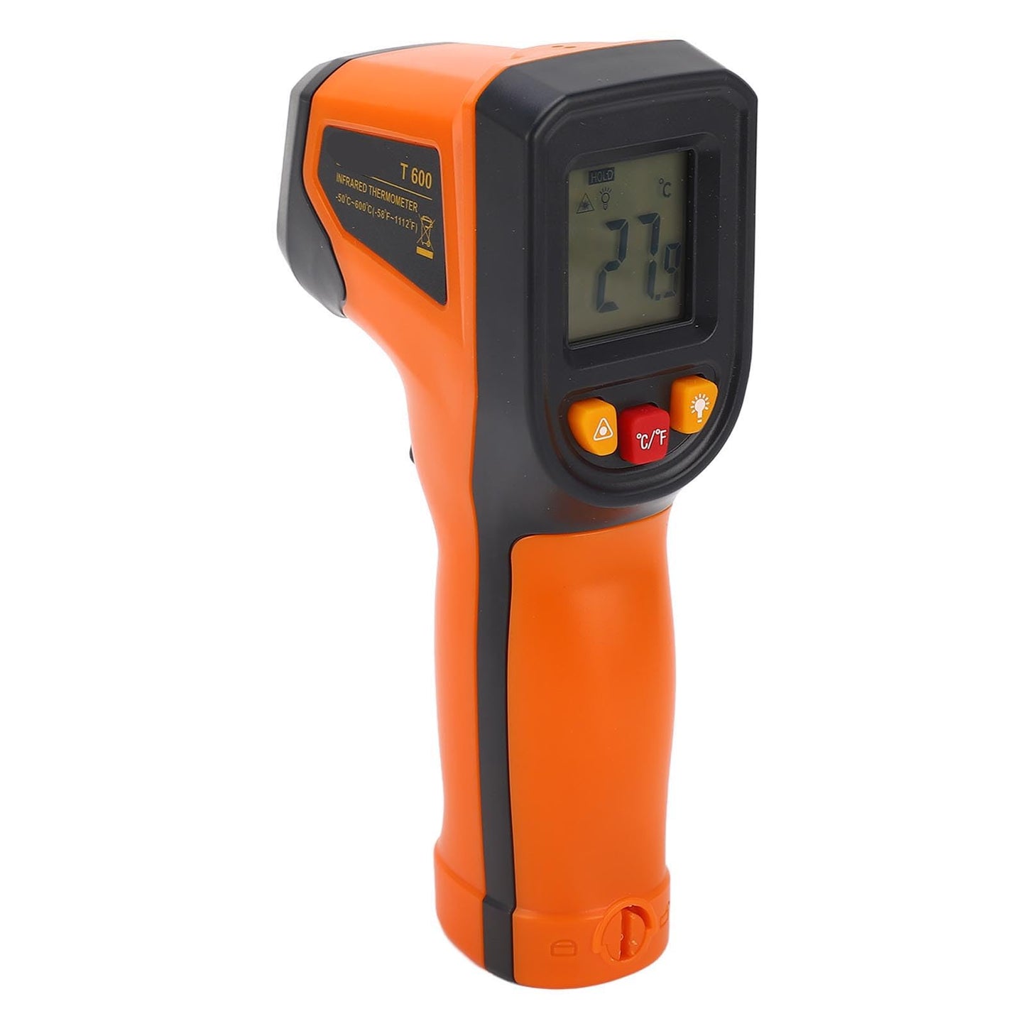 Infrasarkanais termometrs Risegun, digitāls temperatūras mērinstruments -50°C-600°C ar lāzeru, gatavošanai un grilēšanai, nav paredzēts cilvēka ķermenim