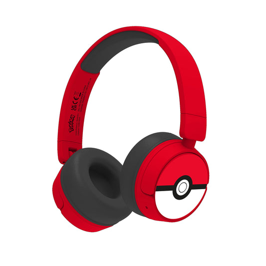 OTL Technologies PK1000 Pokemon Poke Ball - Wireless red children's headphones with fun design and comfortable fit.