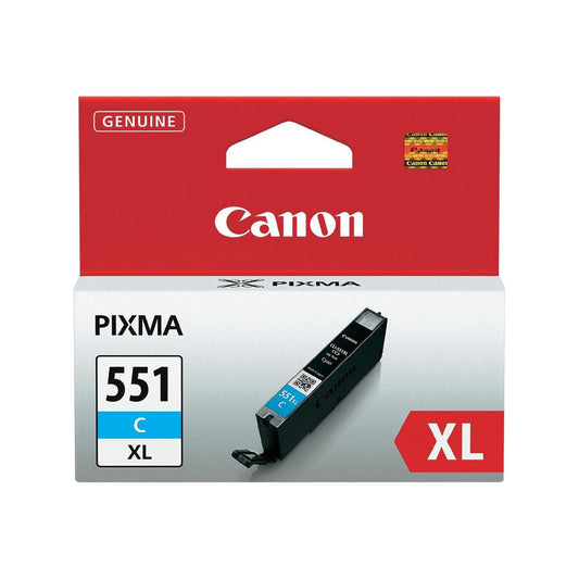 Canon oriģināltinte CLI-551XL C - XL ciāna tintes kasetne, pārstrādājams iepakojums, augsta kvalitāte drukāšanai.