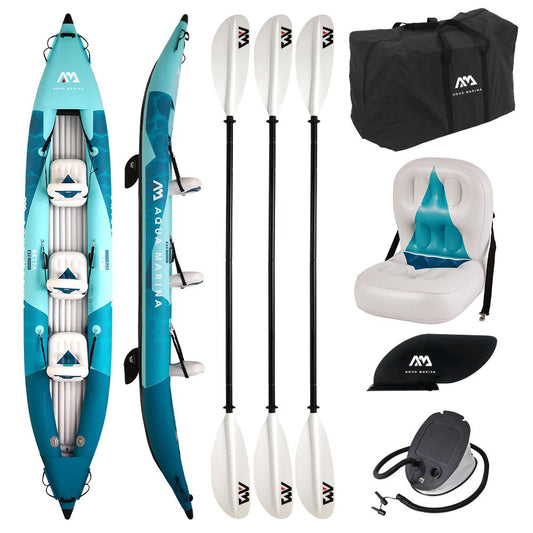 Piepūšamais kajaks Aqua Marina Betta 475 komplekts 3 personām 475 cm kanoe laiva