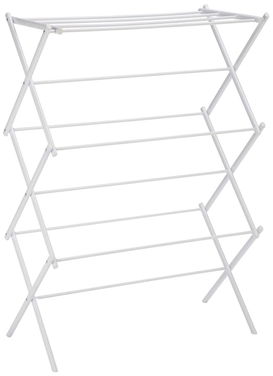 Veļas žāvētājs salokāms, 14.5" D x 29.5" P x 41.8" A, balts