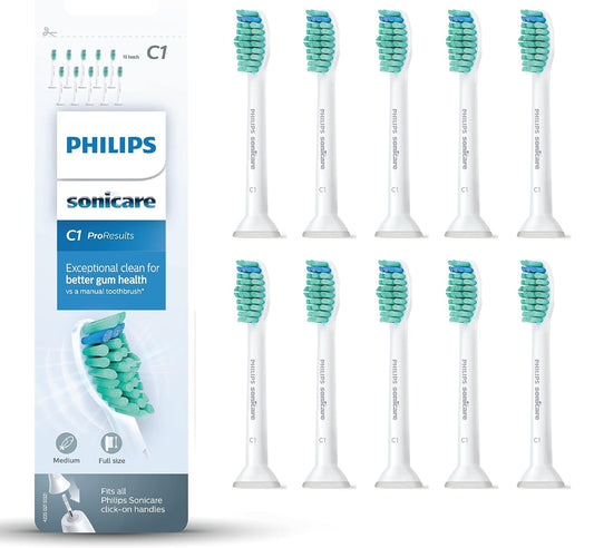 Philips Sonicare C1 ProResults su elektriskajām zobu birstēm, 10 gab. (modelis HX6010/32)