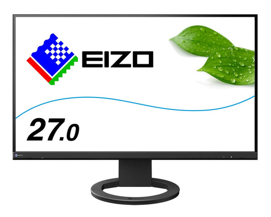 EIZO FlexScan EV2760-BK - 27" ultra-slim monitor, 2560 x 1440 resolution, 5 ms response time, DVI-D, HDMI, USB 3.1, DisplayPort.