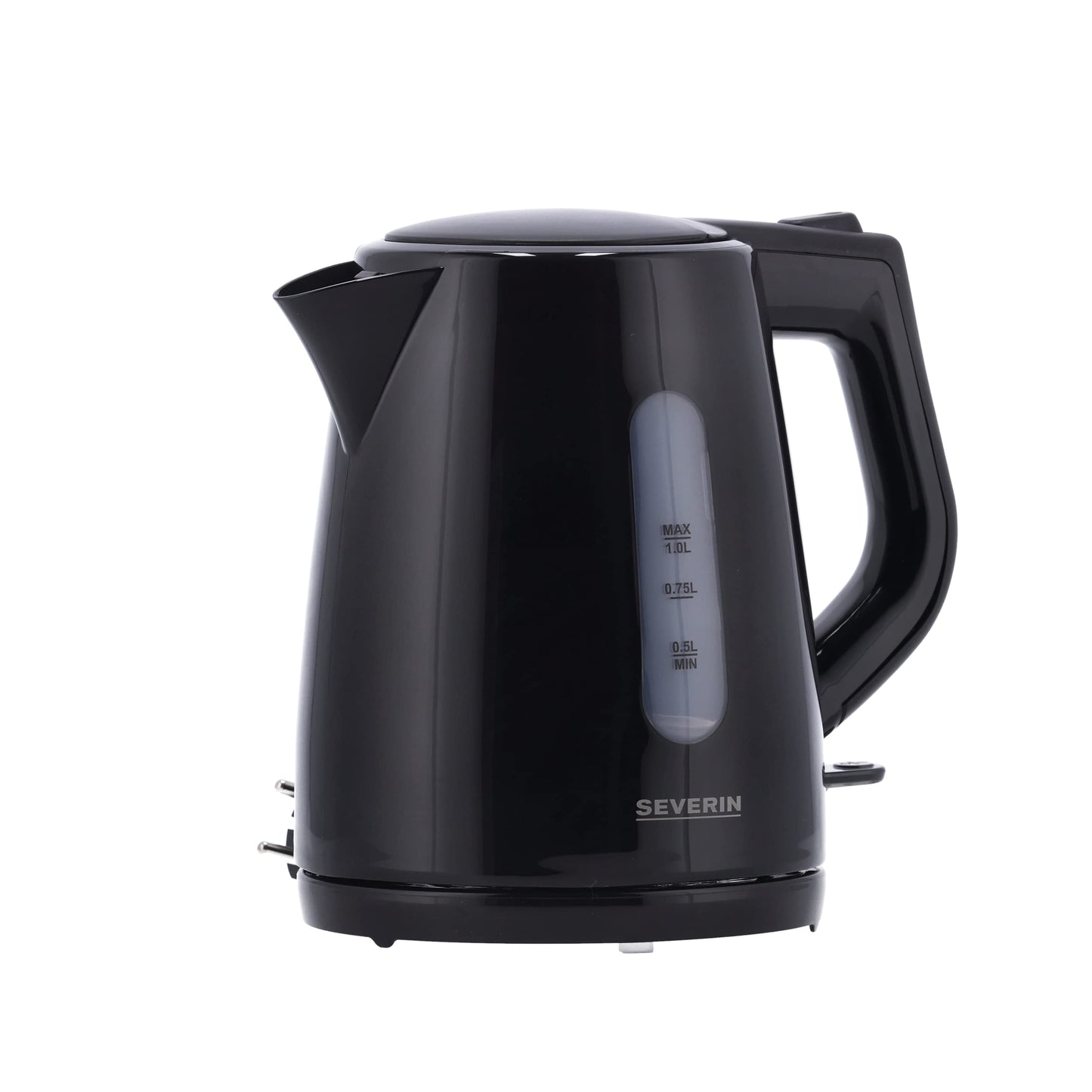 SEVERIN ūdens vārītājs - centrālā bezvadu sistēma, mazgājams kaļķu filtrs, 2.200 W, 1,0 L, melns, WK 3410