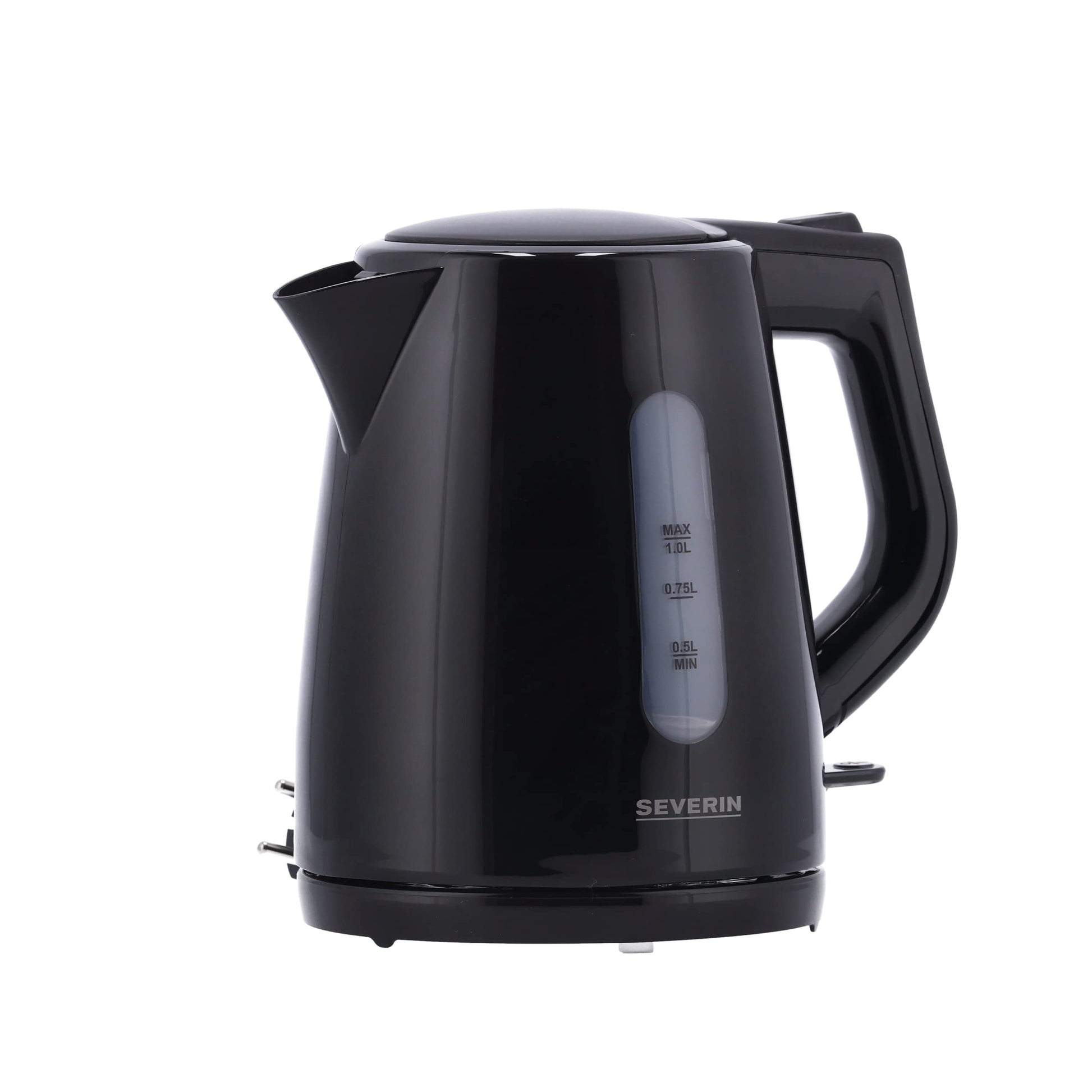 SEVERIN ūdens vārītājs - centrālā bezvadu sistēma, mazgājams kaļķu filtrs, 2.200 W, 1,0 L, melns, WK 3410