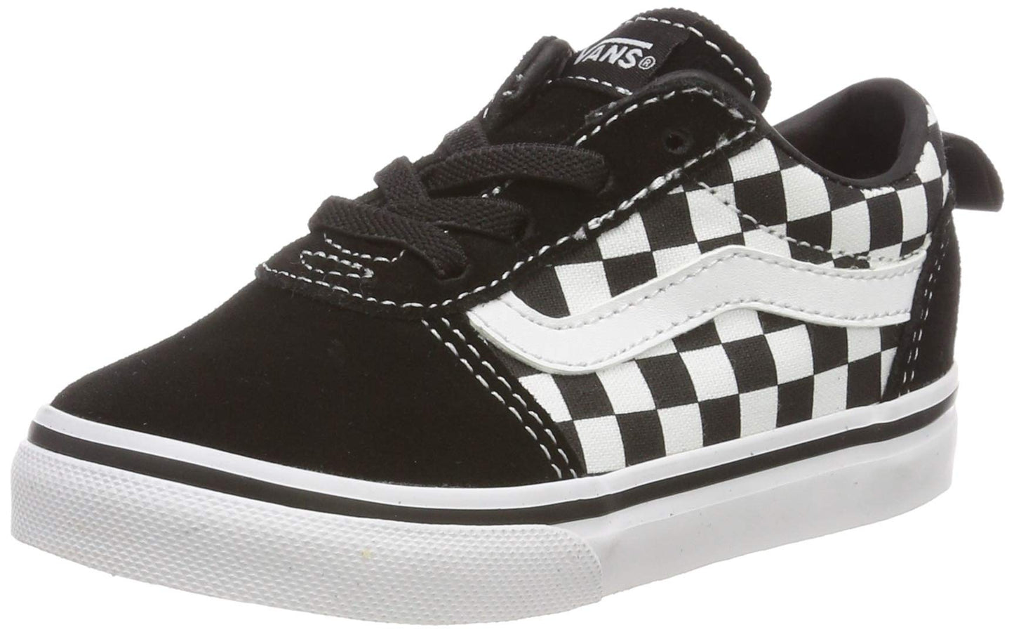 Slip-on auduma sporta apavi bērniem Vans Ward, Schwarz Checkers Black True White Pvc, 25.5 EU
