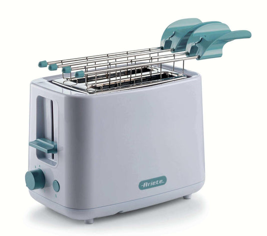 ARIETE 0157W Brokastu 2-slota tosteris ar knaiblēm balts, 760 vati