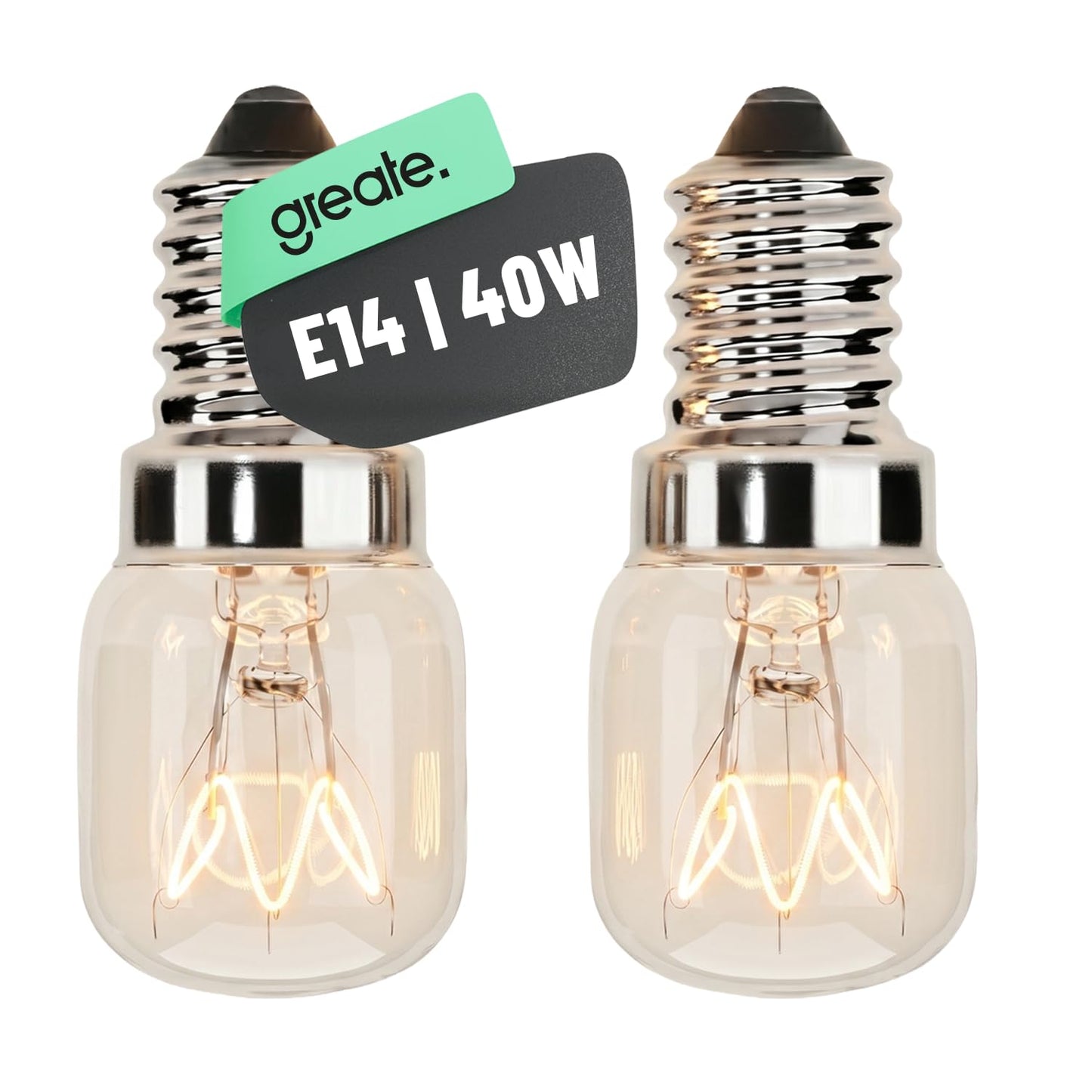 greate E14 cepeškrāsns spuldze 40W 300 grādu karstumizturīga 300 lūmeni 2700K