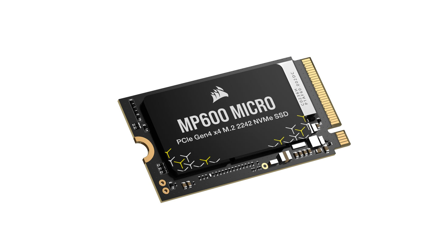 Corsair MP600 Micro 1TB SSD - M.2 2242, 5,100MB/s read speed, high-density 3D TLC NAND, compatible with Lenovo Legion Go.