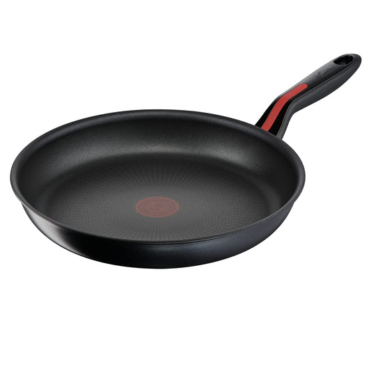 Lagostina Linea Rossa Ø 28 cm induction frying pan - scratch-resistant, stainless steel base, thermal cooking indicator, non-slip handle