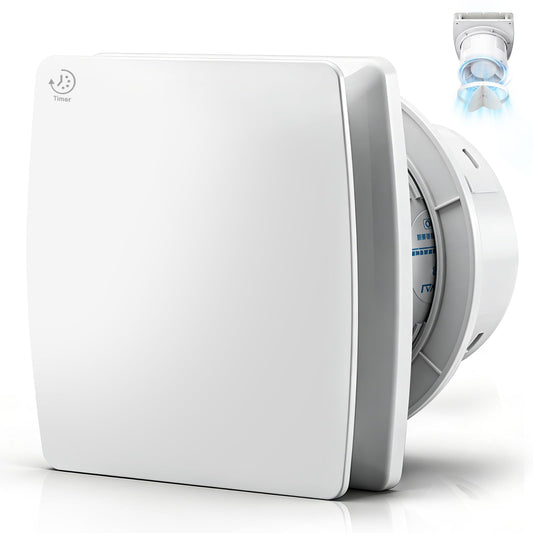 Vannas istabas ventilators 100mm ar taimeri un atpakaļvārsta klapi