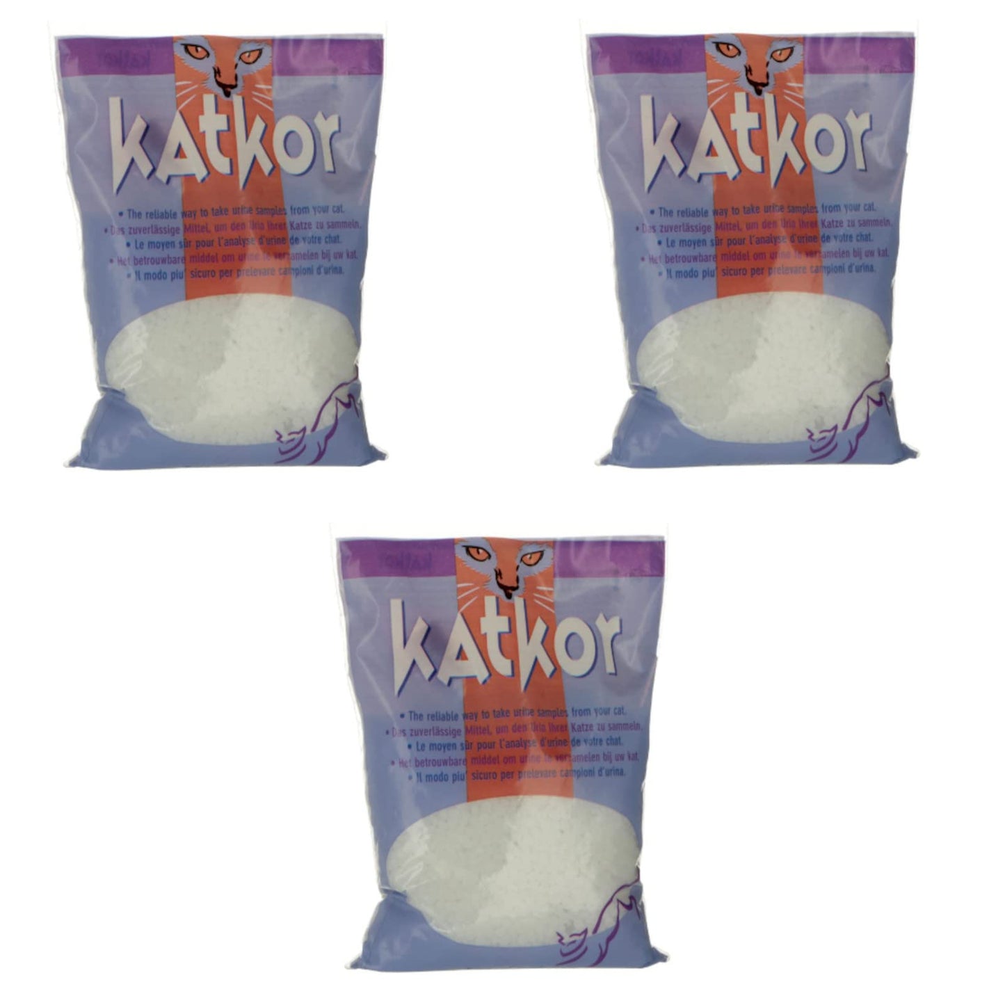 Kaķu urīna tests Katkor Perlenstreu, 3 iepakojumi, 3 x 200 g, ar pipeti