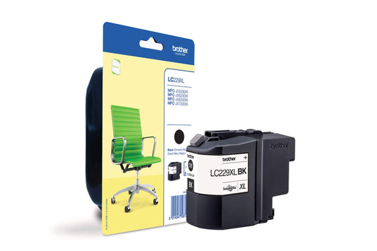 Brother LC-229XLBK Black Ink Cartridge - High yield, compatible with MFC-J5320DW, MFC-J5620DW, MFC-J5625DW, MFC-J5720DW.