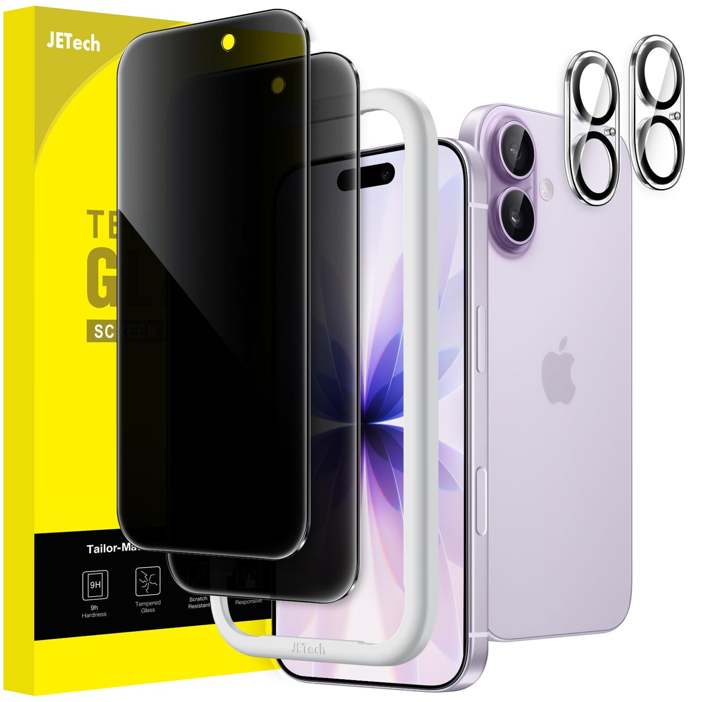 JETech privātuma aizsargplēve iPhone 17, 2+2 gab.