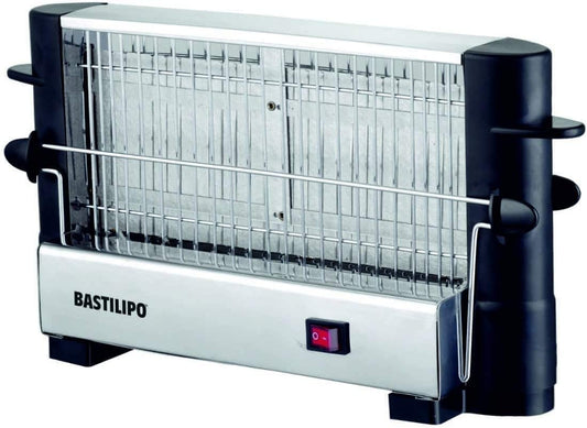Bastilipo - Multipan-toasteris, 750 W, divkāršais brūnināšanas laukums 22 x 11 cm, nerūsējošā tērauda siets, FIREFOX ātrais tosteris 750 W, FFT-750