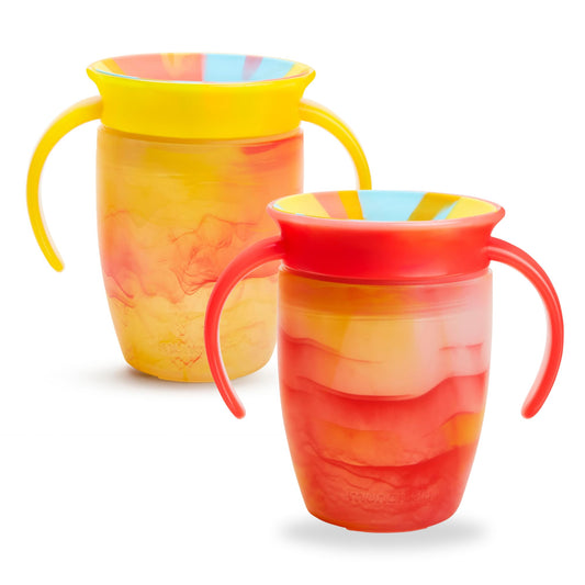 Mācību krūzes Munchkin Miracle 360 2 iepakojums, 296ml, dzeltena/sarkana