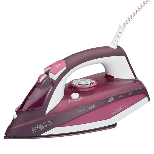 Clatronic tvaika gludināšanas automāts - 2600 W, keramikas zole, 7 funkcijas, Soft-Touch vadība, nepārtraukta temperatūras regulēšana.