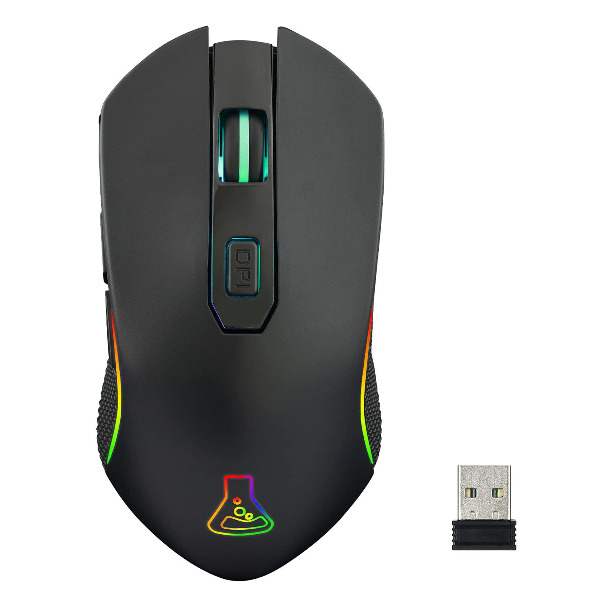 THE G-LAB Kult Xenon - bezvadu spēļu pele ar 5000 DPI, RGB-LED, 6 pogām, viegla un ātra - PC, PS5, Xbox One