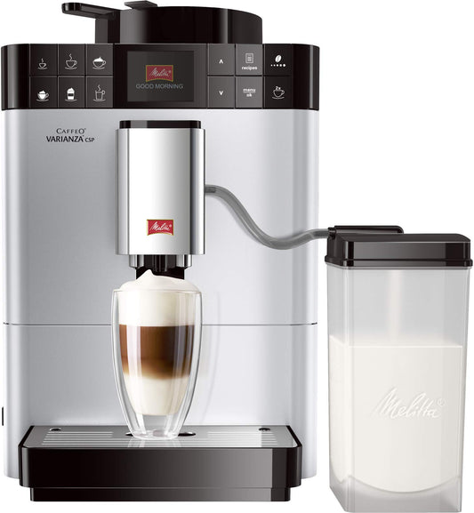 Melitta Caffeo Varianza CSP F570-101 - pilnībā automātiska kafijas automāts, piena tvertne, One Touch, 1,2l, sudrabs