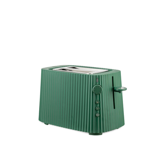 Alessi Plissé MDL08 GR - Dizaina tosteris, seši zelta apstrādes līmeņi, no termoplastiska sveķa, Eiropas kontaktdakša 850 W, zaļš